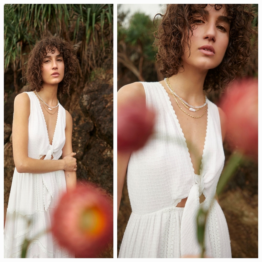 Hemant and Nandita Juhi Midi Dress in White XS NWT - Picture 5 of 10